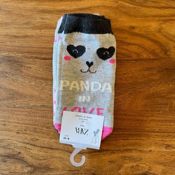 NWT Zara Panda Kids Short Socks 3 Pack - Picture 1 of 6